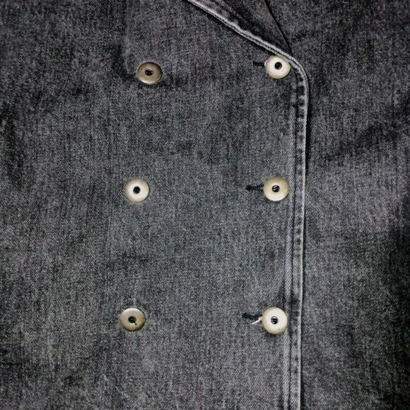 Vintage Guess Georges Marciano Denim Blazer Jacket USA Made 80s Double Breasted - Picture 3 of 16